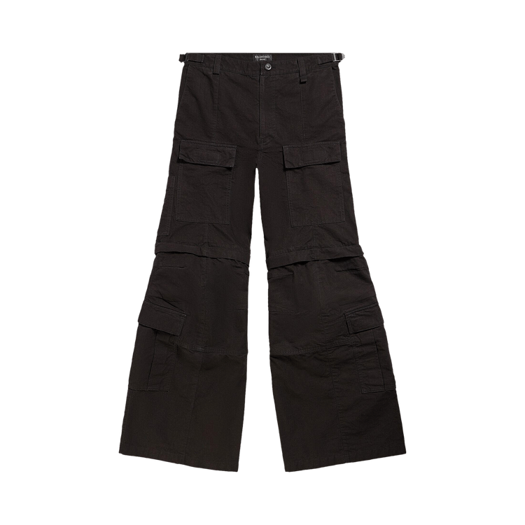 Balenciaga Flared Cargo Pants 'Black'