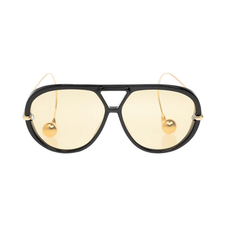 Bottega Veneta Aviator Sunglasses 'Black/Gold/Yellow'