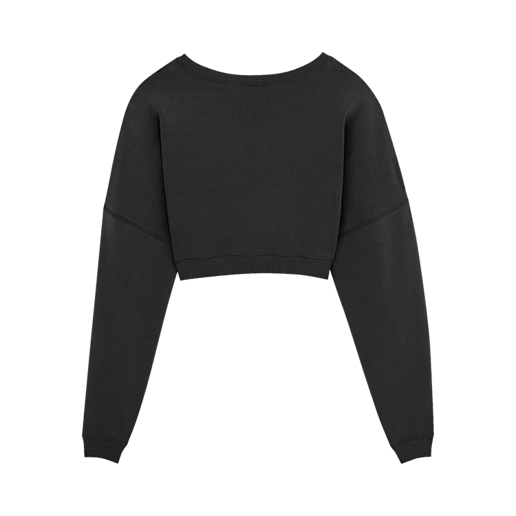 Saint Laurent Cropped Sweatshirt 'Black'