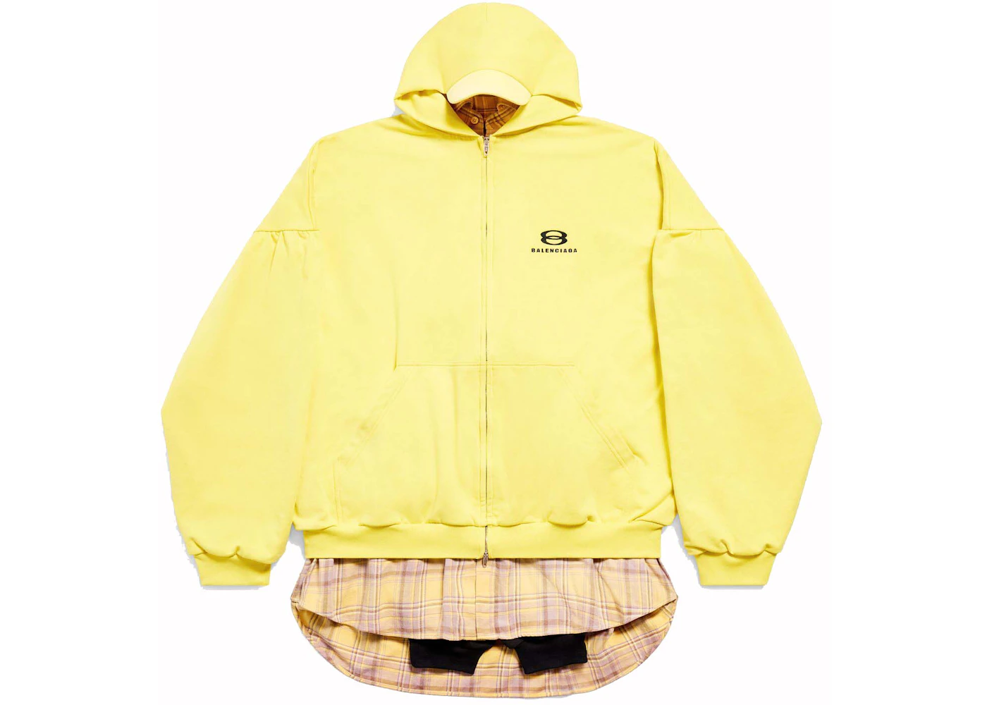 Balenciaga Unity Sports Icon Layered Hoodie Oversized Yellow/Black