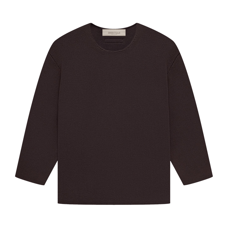 Fear of God Essentials Kids Rawneck Knit Sweater 'Plum'