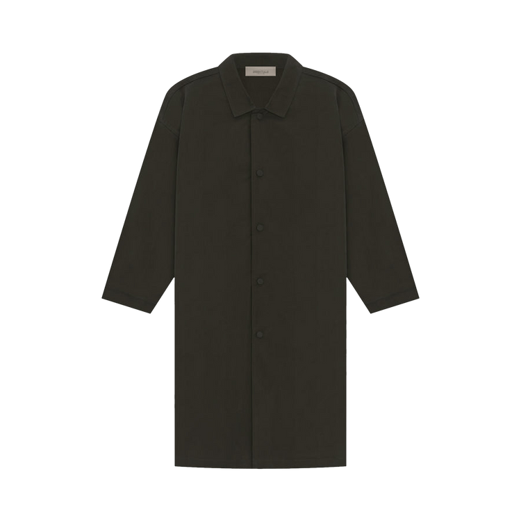 Fear of God Essentials Kids Long Coat 'Off Black'