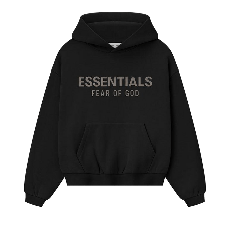 Fear of God Essentials Kids Fleece Hoodie 'Jet Black'