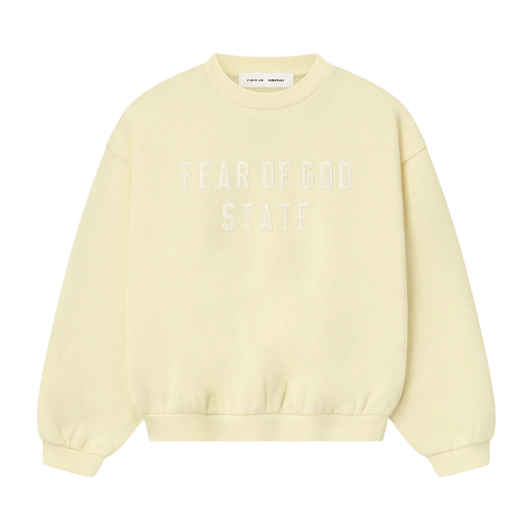 Fear of God Essentials Kids 90's Fit Fleece Crewneck 'Garden Yellow'