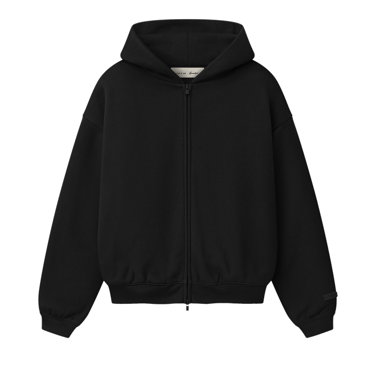 Fear of God Essentials Classic Full Zip Hoodie 'Vintage Black'