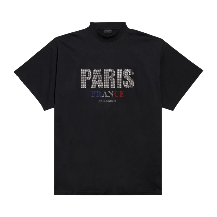 Balenciaga Paris Strass T-Shirt 'Black'