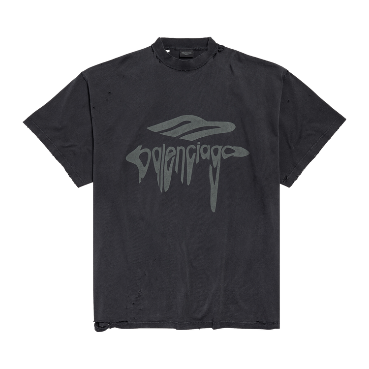 Balenciaga 3B Liquefied T-Shirt 'Faded Black/Anthracite'