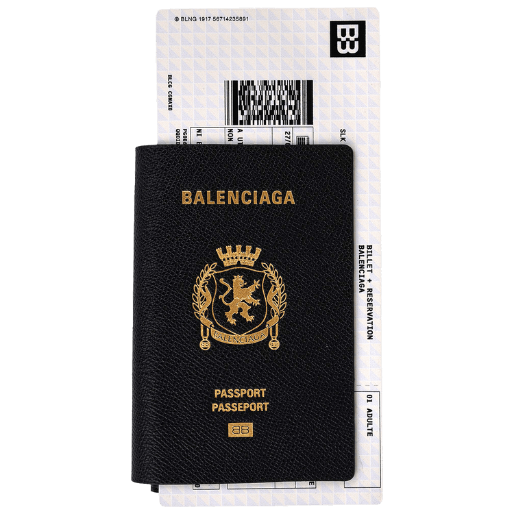 Balenciaga Passport Long Wallet 1 Ticket 'Black'