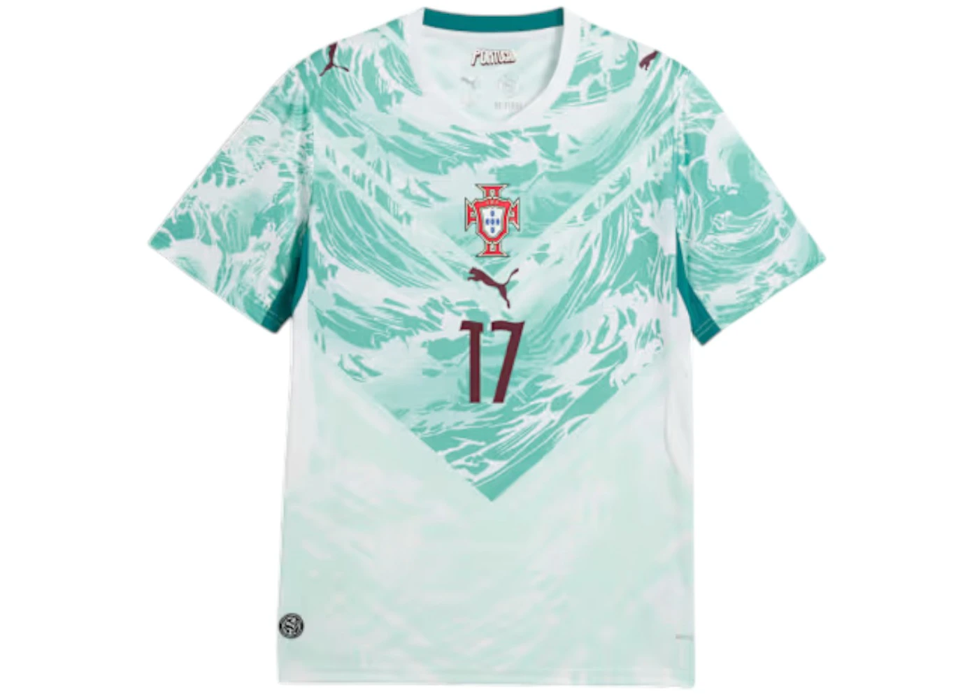 Puma Portugal Away Player Jersey PUMA White/Green Lagoon