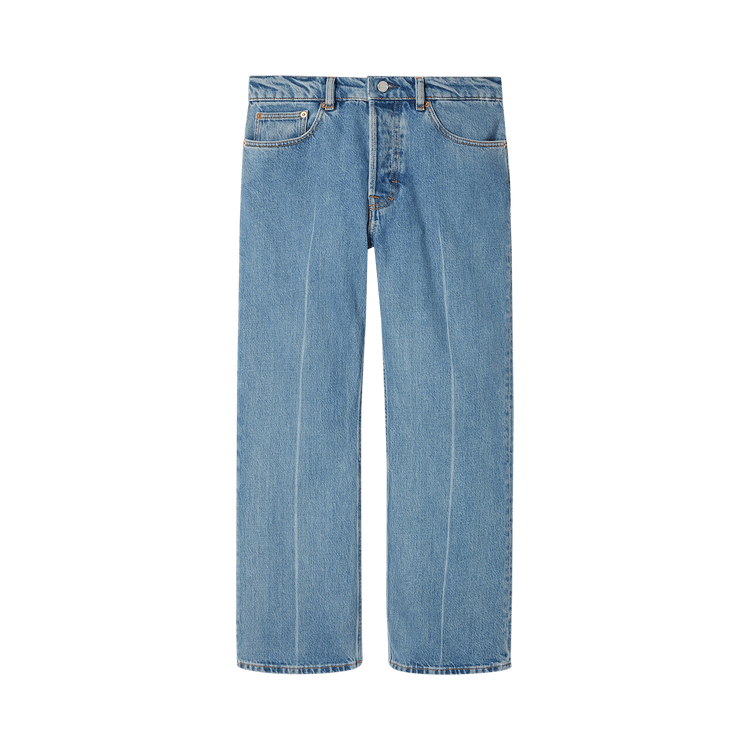 Gucci Low Waist Cropped Denim Pants 'Blue'