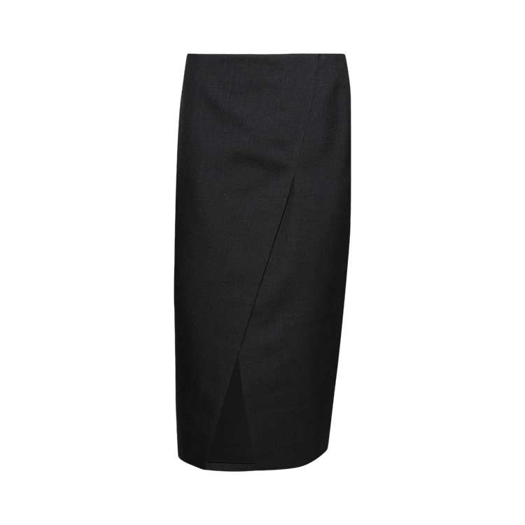 Gucci Wool Gabardine Skirt 'Dark Grey'