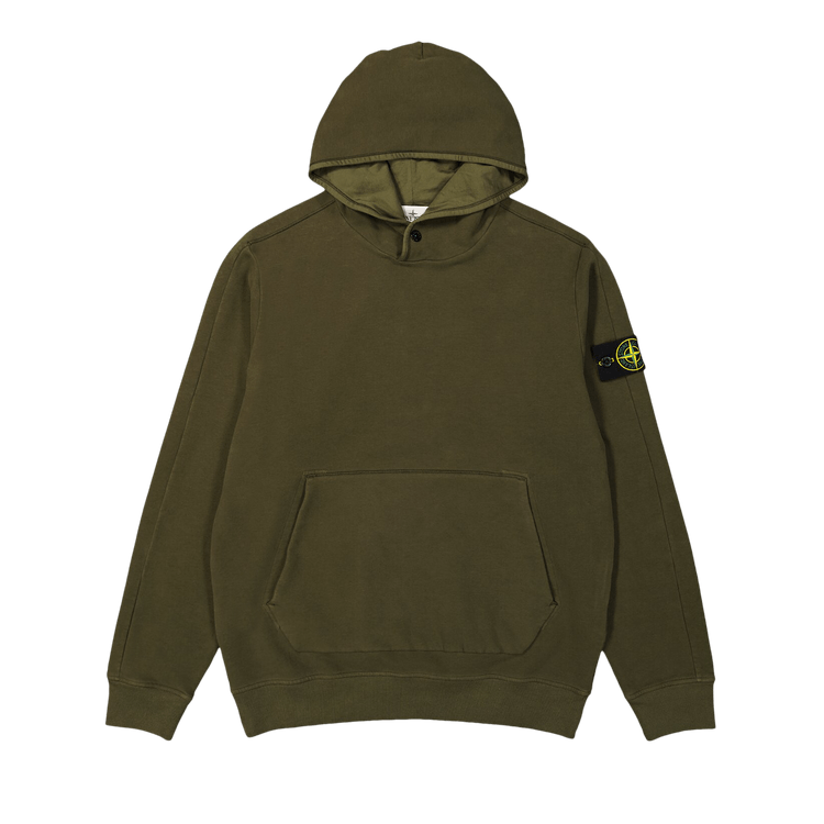 Stone Island Logo Patch Hoodie 'Olive'