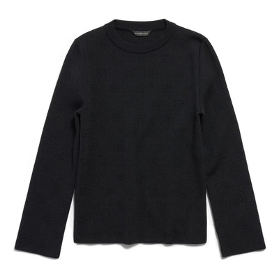 (WMNS) Balenciaga BB Allover Cropped Sweater 'Black'
