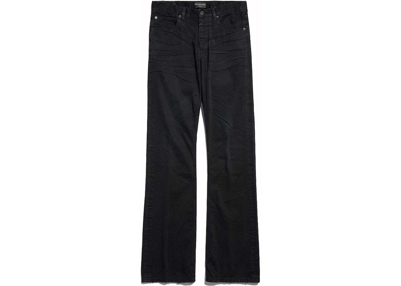 Balenciaga Low Waist Straight Pants Black