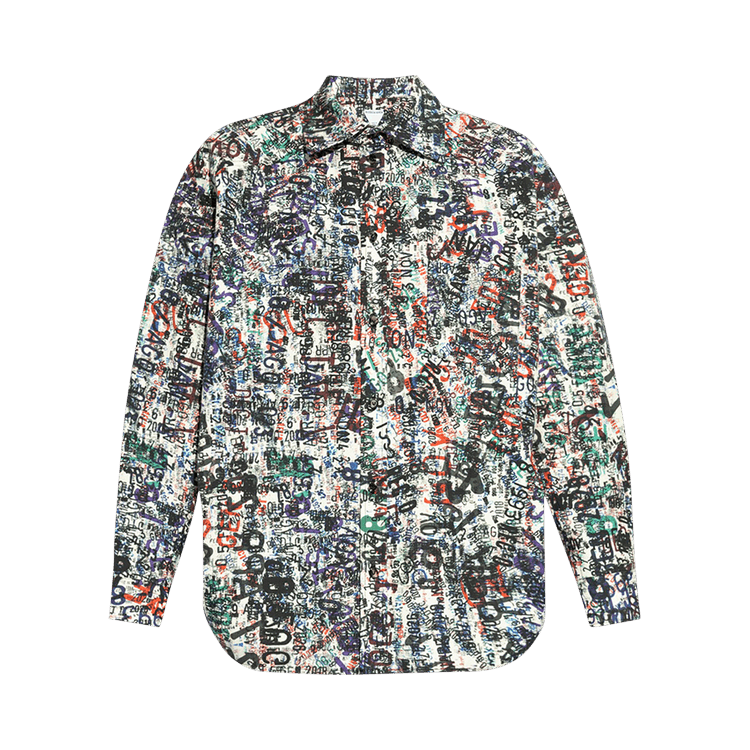 Bottega Veneta Memory Print Long-Sleeve Shirt 'Chalk/Multicolor'