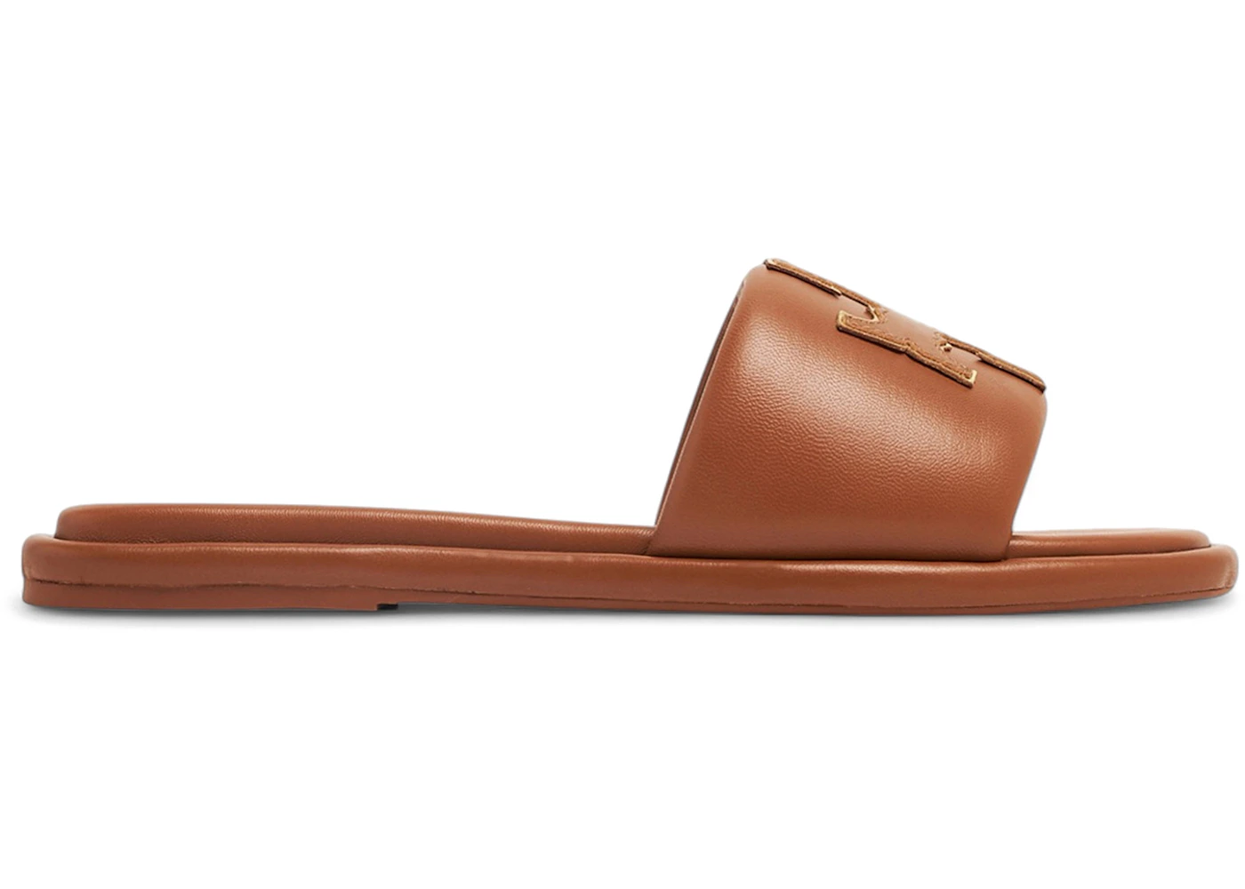 Tory Burch Double T Sport Slide Sandal Bourbon Miele Gold (Women's)