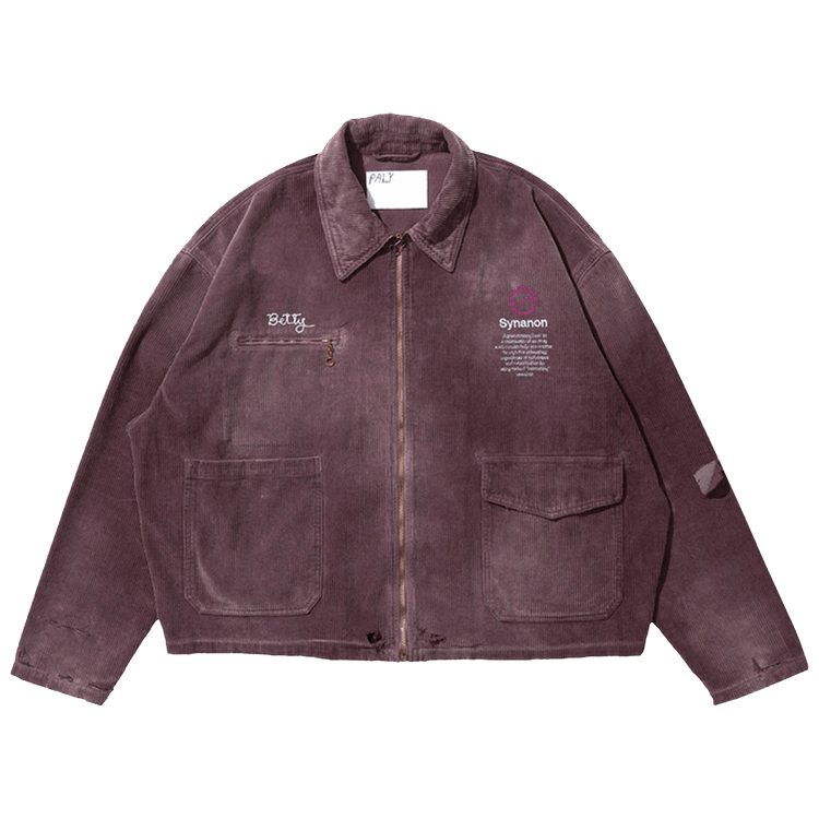 Paly Hollywood Synanon Cord Work Jacket 'Burgundy'