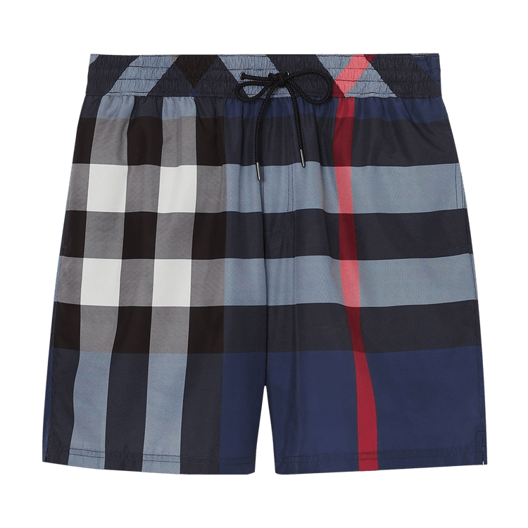 Burberry Check Drawcord Swim Shorts 'Carbon Blue'