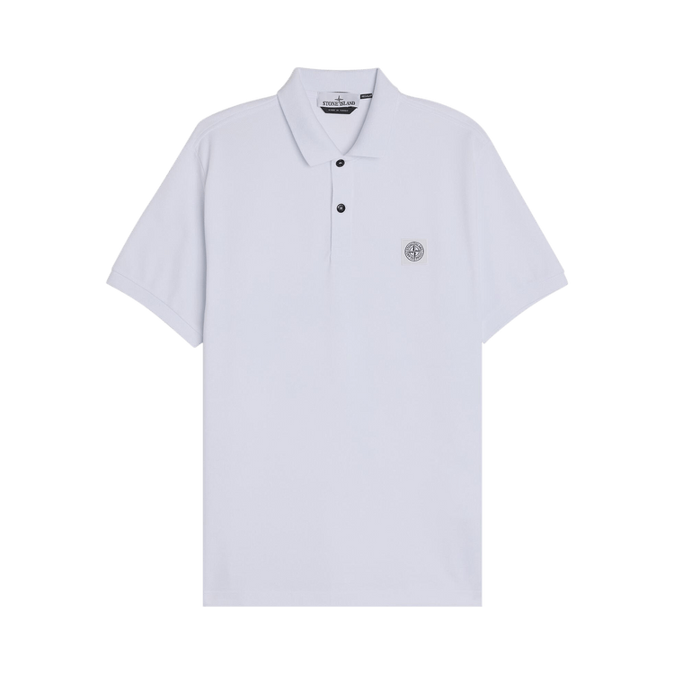 Stone Island Compass Patch Logo Polo Shirt 'White'
