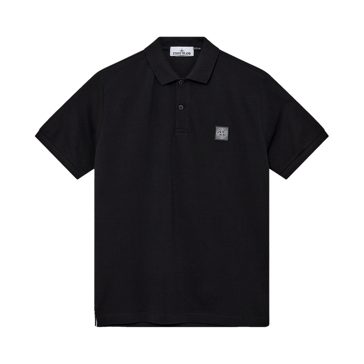 Stone Island Compass Patch Logo Polo Shirt 'Black'