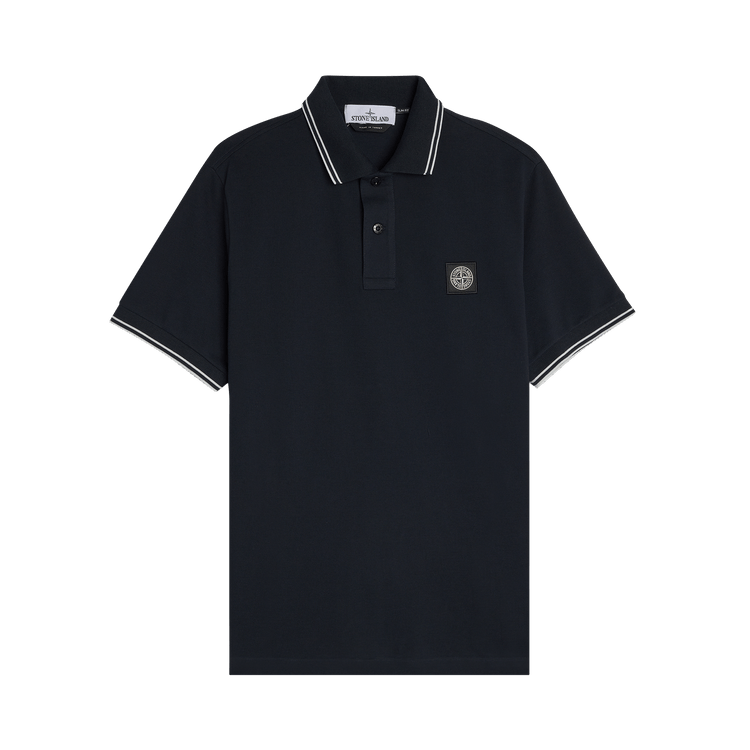 Stone Island Compass Patch Logo Polo Shirt 'Navy Blue'