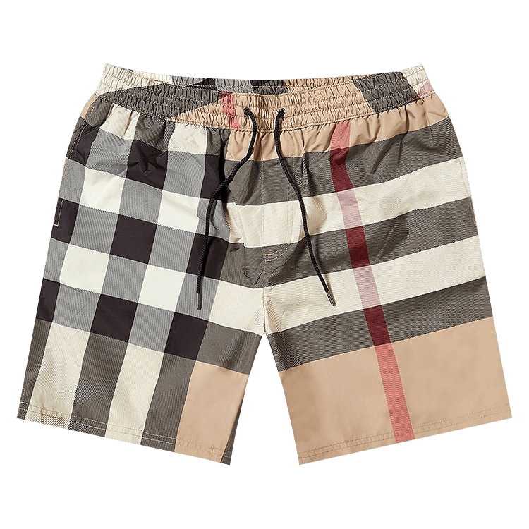 Burberry Check Drawcord Swim Shorts 'Archive Beige'