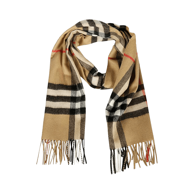 Burberry Classic Check Cashmere Scarf 'Archive Beige'