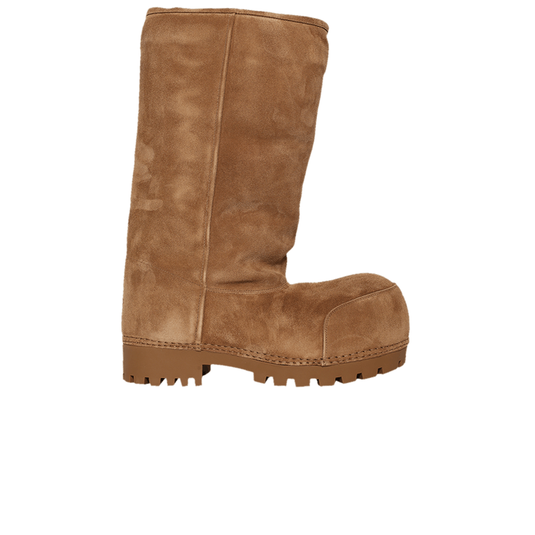 Balenciaga Wmns Alaska Fur High Boot 'Brown'
