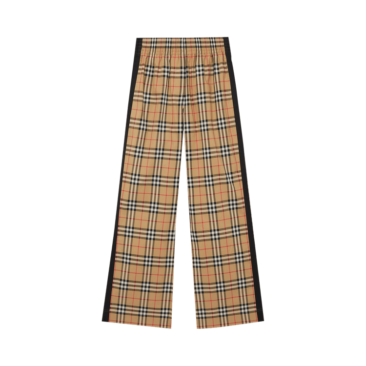 Burberry Side Stripe Vintage Check Stretch Trousers 'Archive Beige'