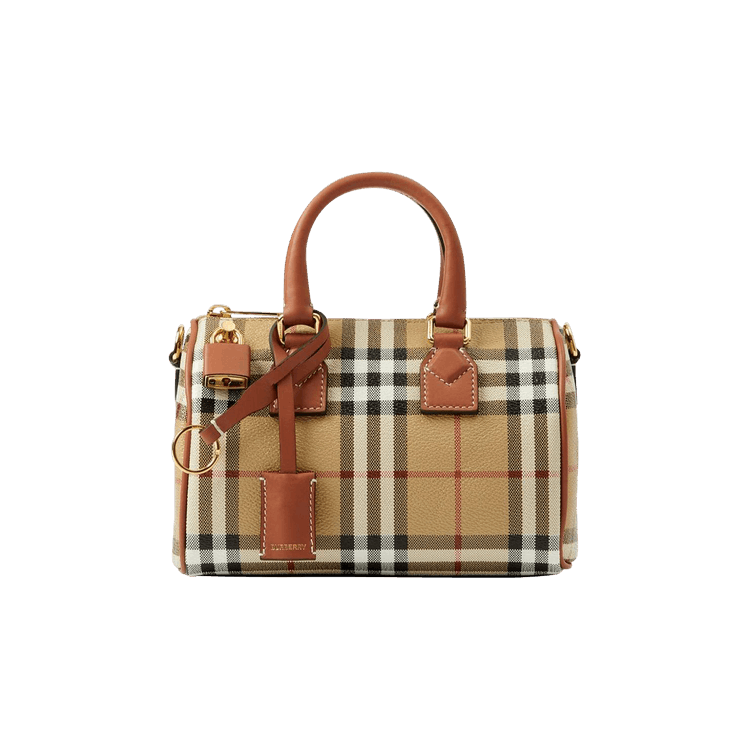 Burberry Check Bowling Bag 'Archive Beige/Briar Brown'