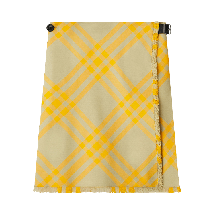 Burberry Check Frayed Skirt 'Hunter'