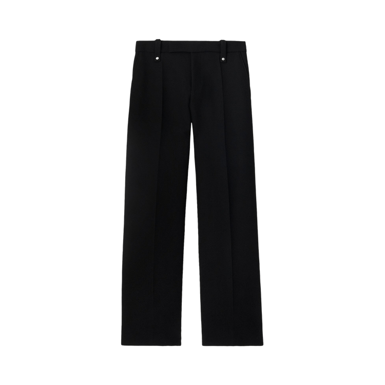 Burberry Straight Leg Wool Trousers 'Black'