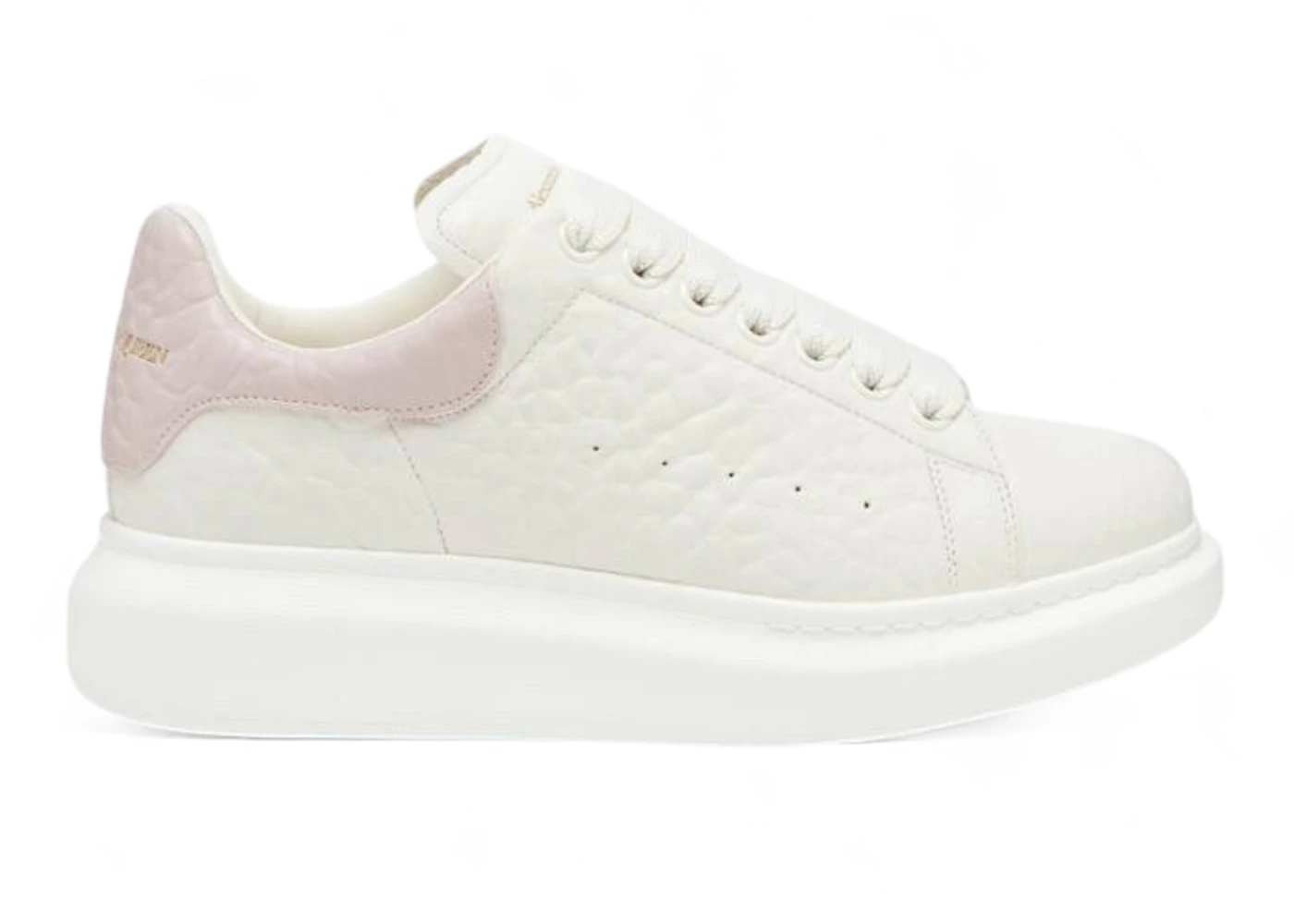 Alexander McQueen Oversized Grainy Leather White Light Pink (Women's)
