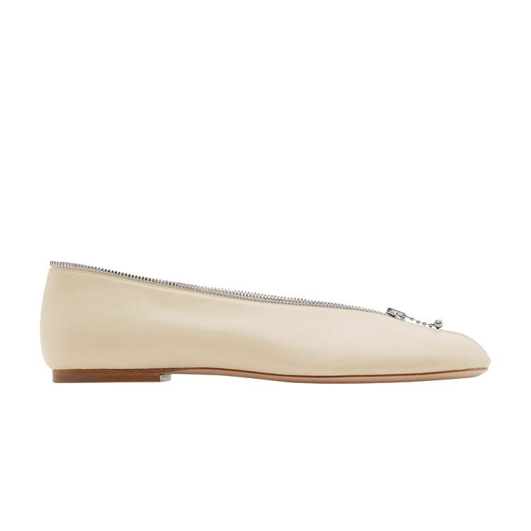 Burberry Wmns Leather Sadler Zip Ballerinas 'Soap'