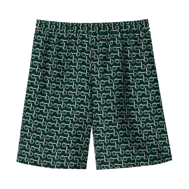 Burberry Silk Shorts 'Silver/Green'