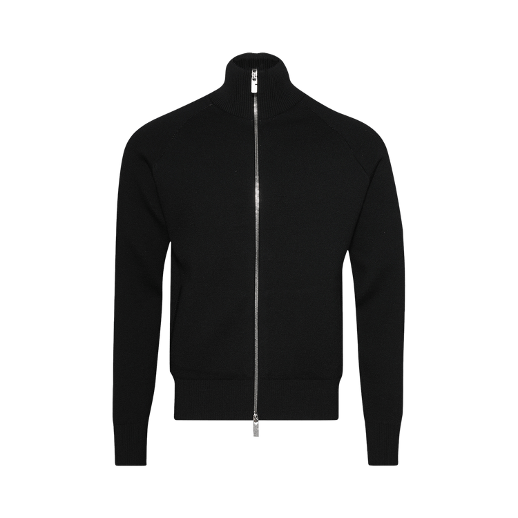 Burberry Mirrored Horse Wool Blend Track Jacket 'Black'
