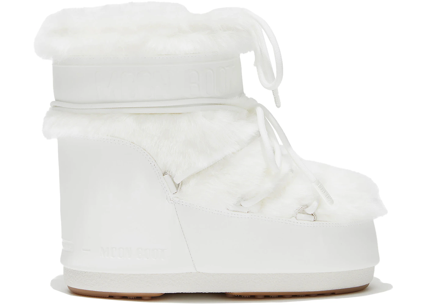 Moon Boot Icon Faux-Fur Low Boot White