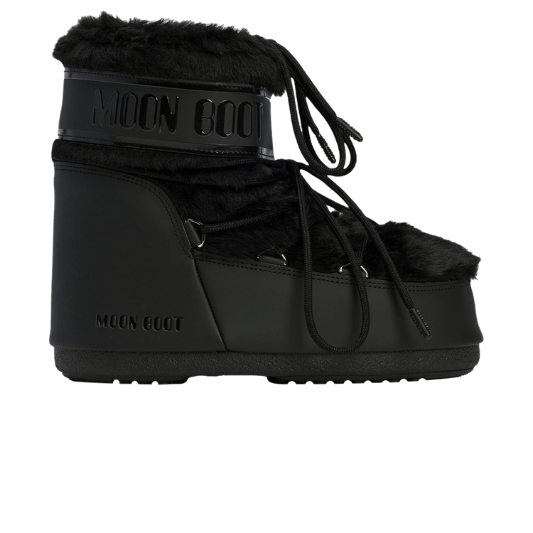 Moon Boot Icon Faux-Fur Low Boot 'Black'