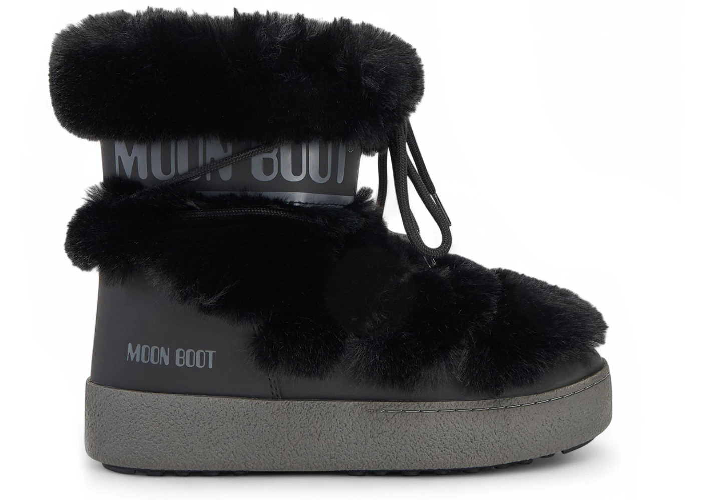Moon Boot Ltrack Faux Fur WP Black (Women's)