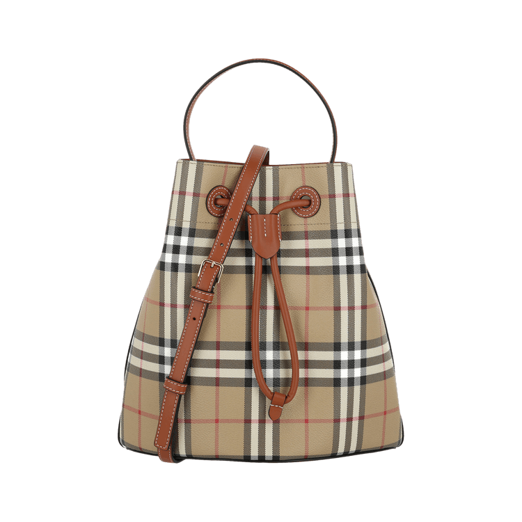 Burberry Small TB Bucket Bag 'Vintage Check/Briar Brown'