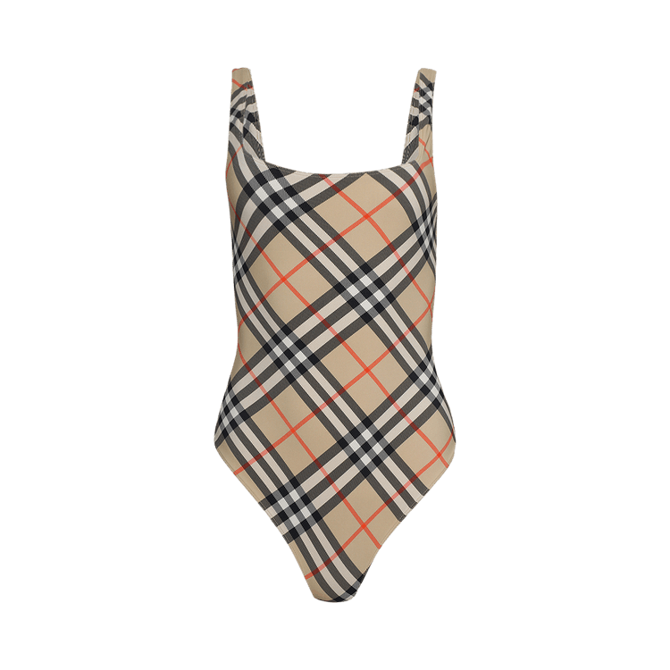 Burberry Check Swimsuit 'Sand'