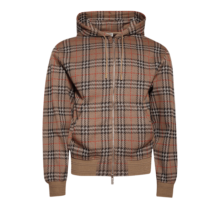 Burberry Check Zip Hoodie 'Nut Ip Check'