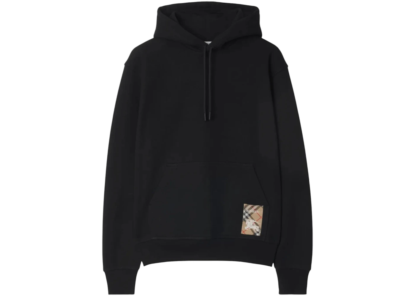 Burberry Check Label Hoodie Black