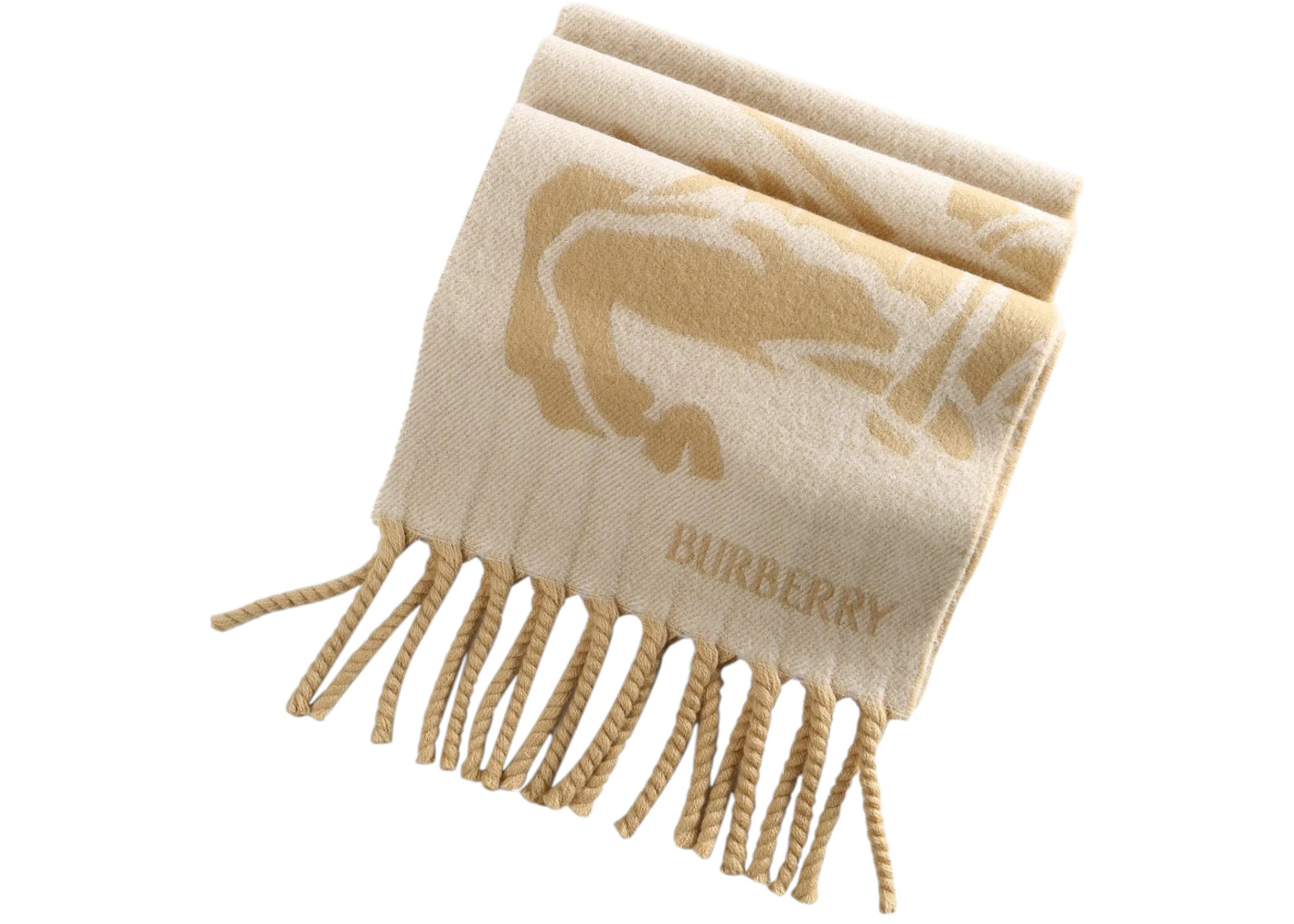 Burberry Mu 168X28 Cm Ekd Wool Scarf Sand