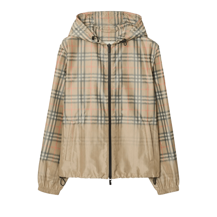 Burberry Newport Check Zip Hoodie 'Sand IP Check'