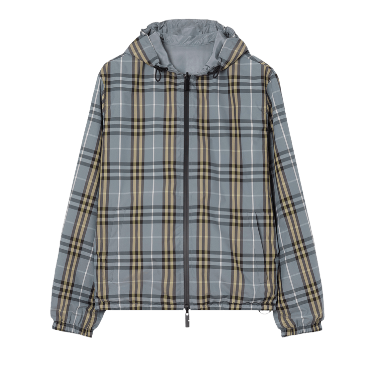 Burberry Reversible Check Hooded Jacket 'Wave Blue IP Check'