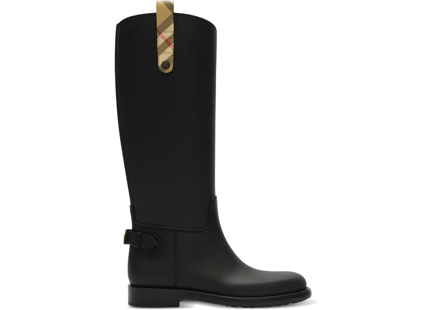 Burberry Lf Cavalier Outdoor Boots Black Archive Beige (Women's)