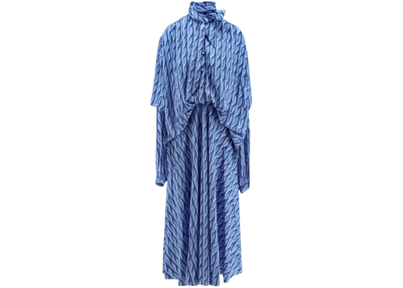 Balenciaga Women's Printed BM71NK3YRS128 Dress Blue