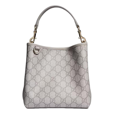 (WMNS) Gucci GG Emblem Small Bucket Bag 'Grey'