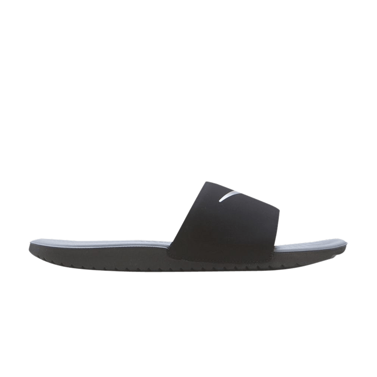 Nike Kawa Slide GS 'Black Metallic Silver'